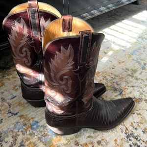 Mens Lucchese belly caiman crocodile skin custom boots